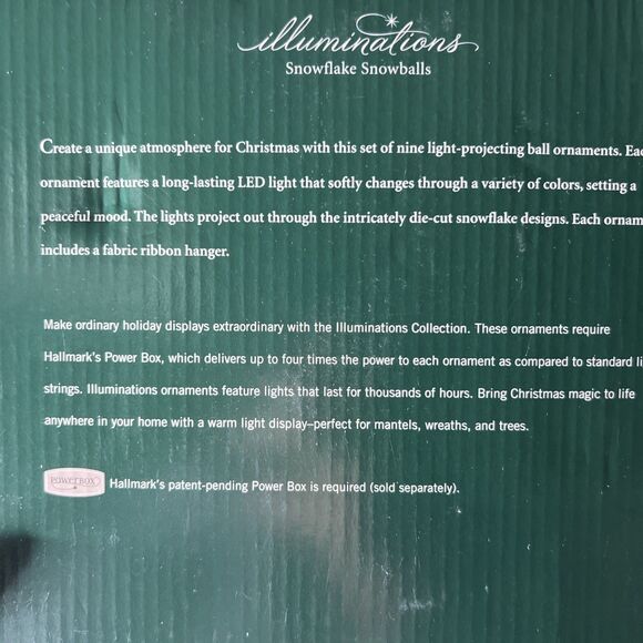 Hallmark Illuminations Snowflake Snowballs Large And Small Set 12 Total NEW - Picture 6 of 9